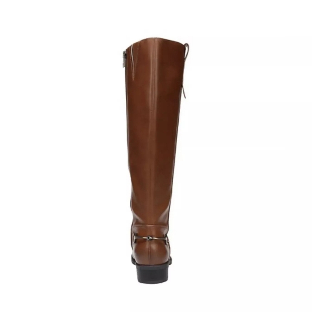 Sam and Libby Brand | Women's size 6 Brown  Knee High Riding Boots Side Zip NWOT - Picture 9 of 11